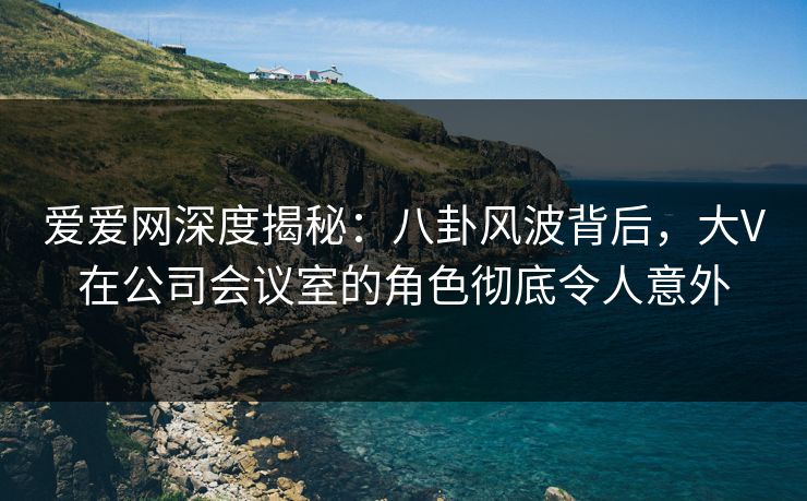 爱爱网深度揭秘：八卦风波背后，大V在公司会议室的角色彻底令人意外